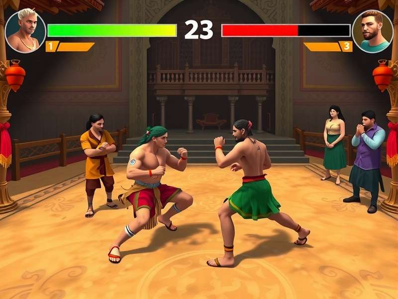 Mysore Tiger Fist community event with players competing and cheering